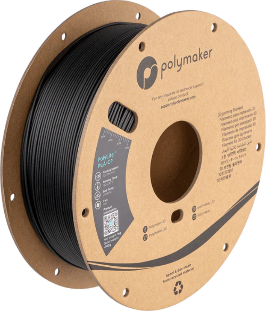 Polymaker Polylite PLA-CF  filament 1,75mm  Fekete 1kg