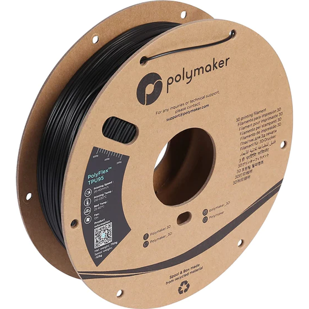 Polymaker Polyflex TPU-95A filament 1,75mm  Fekete 750g