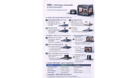 ABS – első réteg, vetemedés és Raft használata
