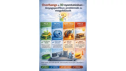 Overhangs a 3D nyomtatásban – Anyagspecifikus problémák és megoldások