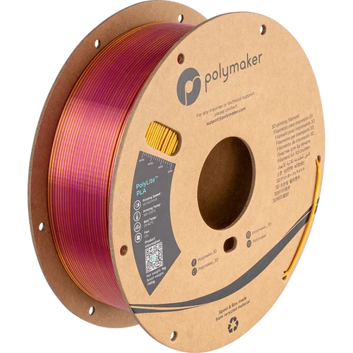 PolyMaker PolyLite PLA filament 1,75mm Dual Silk Arany-Magenta 1kg