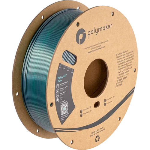 PolyMaker PolyLite PLA filament 1,75mm Dual Silk Zöld-Króm 1kg
