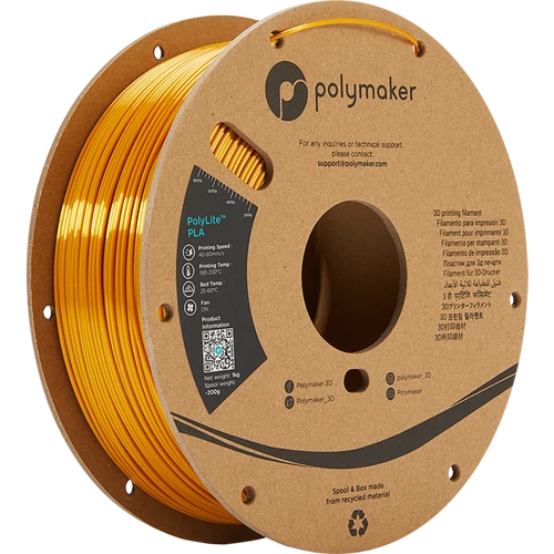 PolyMaker PolyLite PLA filament  1,75mm Silk Arany 1kg