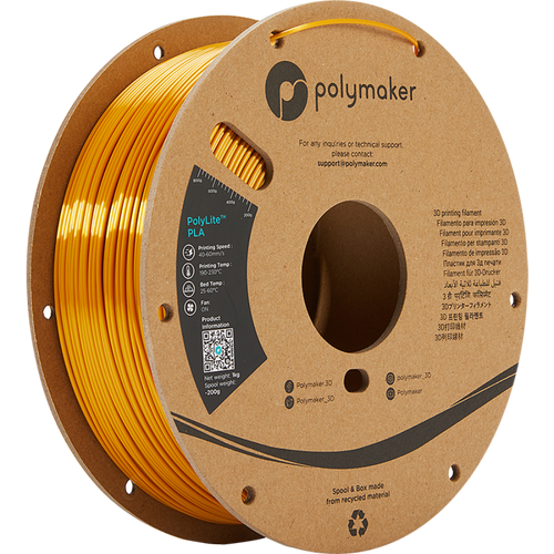 PolyMaker PolyLite PLA filament  1,75mm Silk Arany 1kg