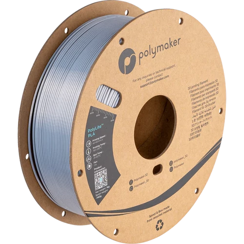 PolyMaker PolyLite PLA filament  1,75mm Silk Ezüst 1kg